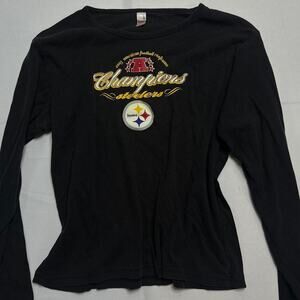 Women’s 2005 Vintage Steelers Champions Long Sleeve Shirt Size Medium